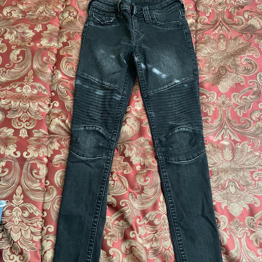 True religion black skinny jeans